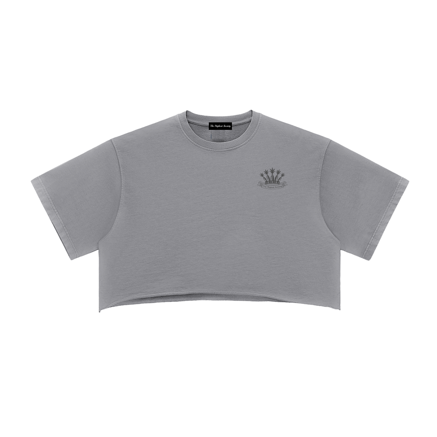 Vintage Loose Front Logo Crop Top