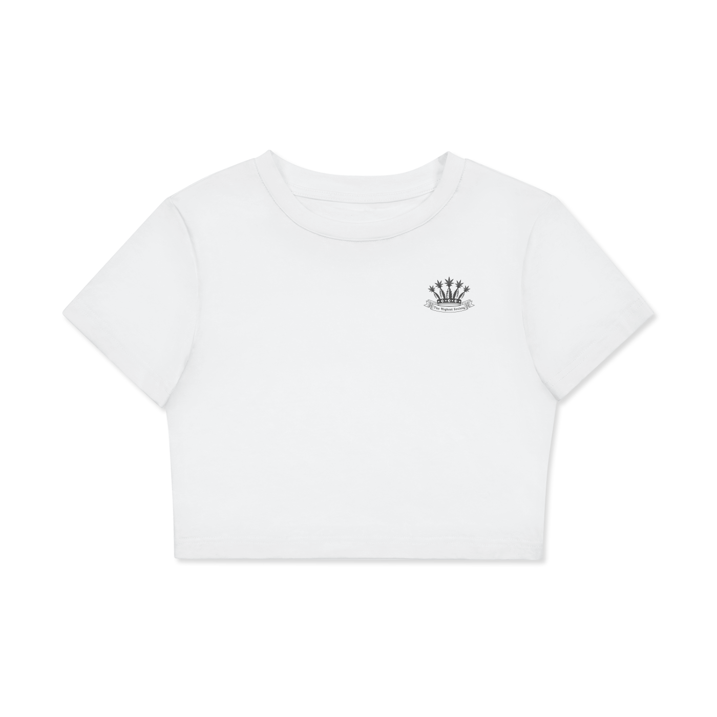 Fitted Front Logo Crop T-Shirt