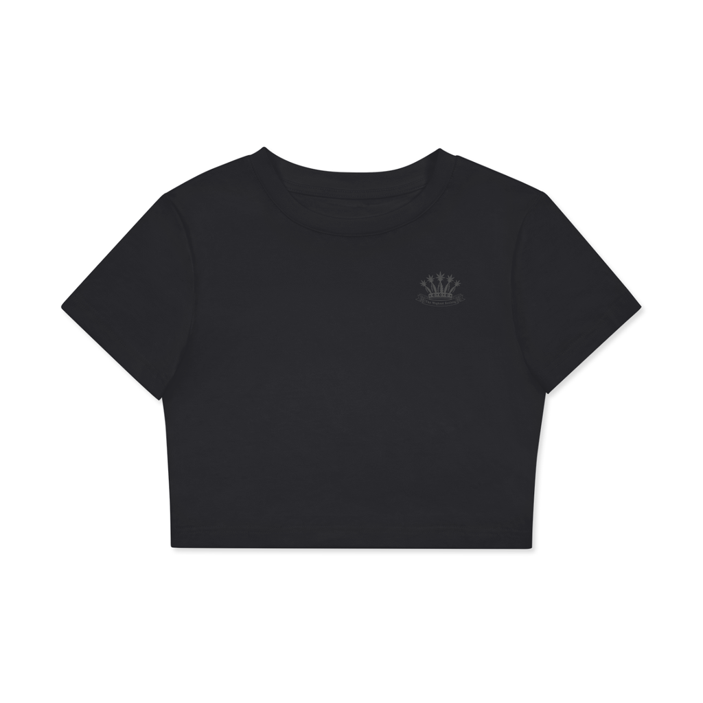 Fitted Front Logo Crop T-Shirt