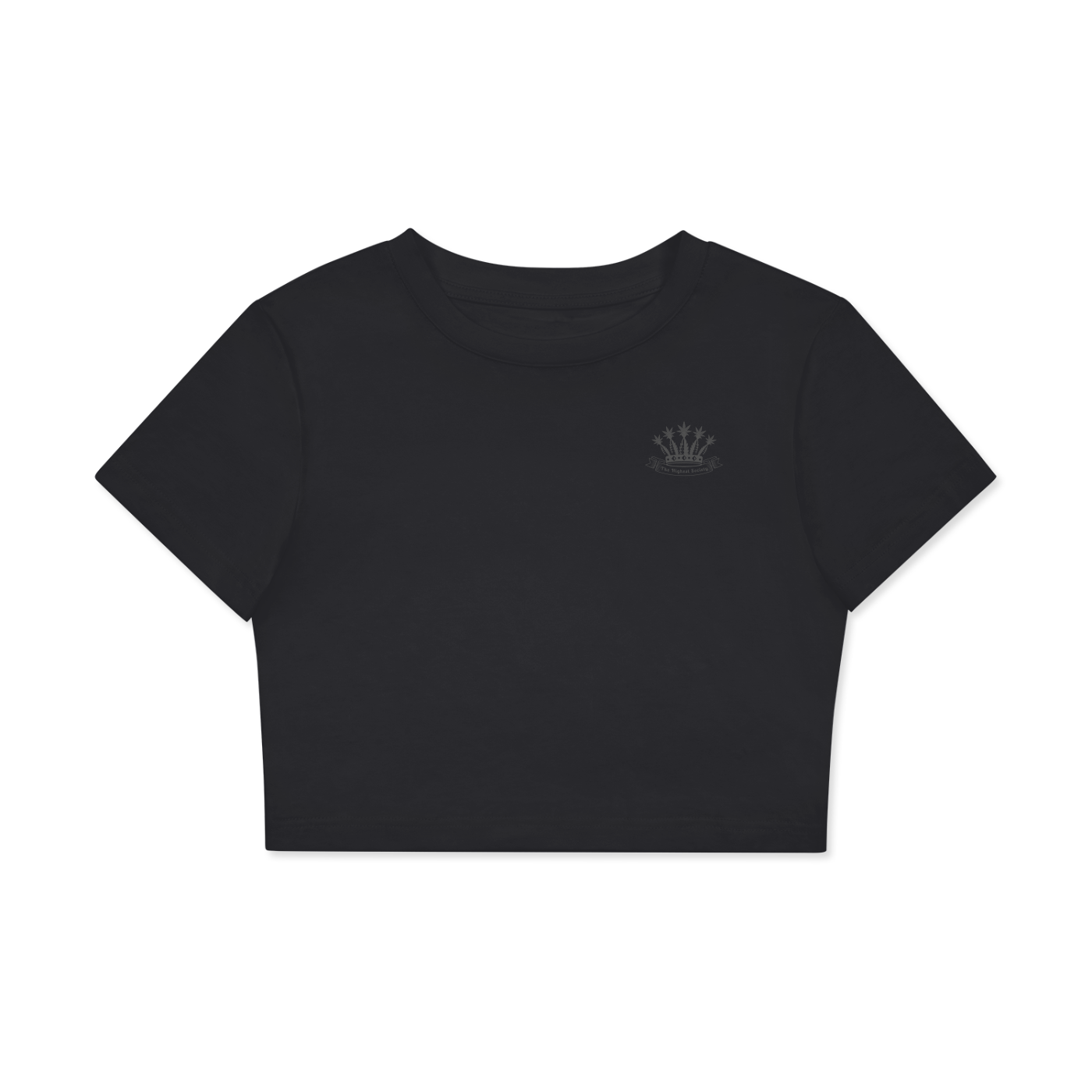 Fitted Front Logo Crop T-Shirt
