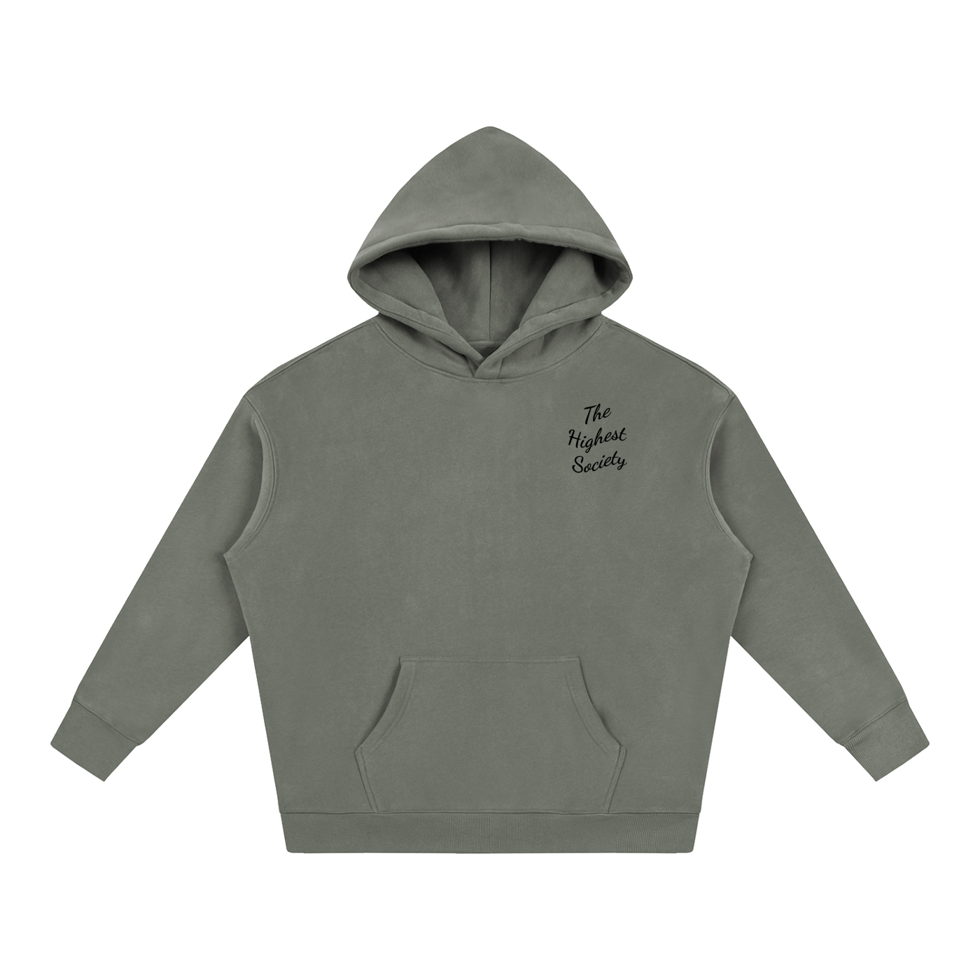 Oversized Script Front Hoodie